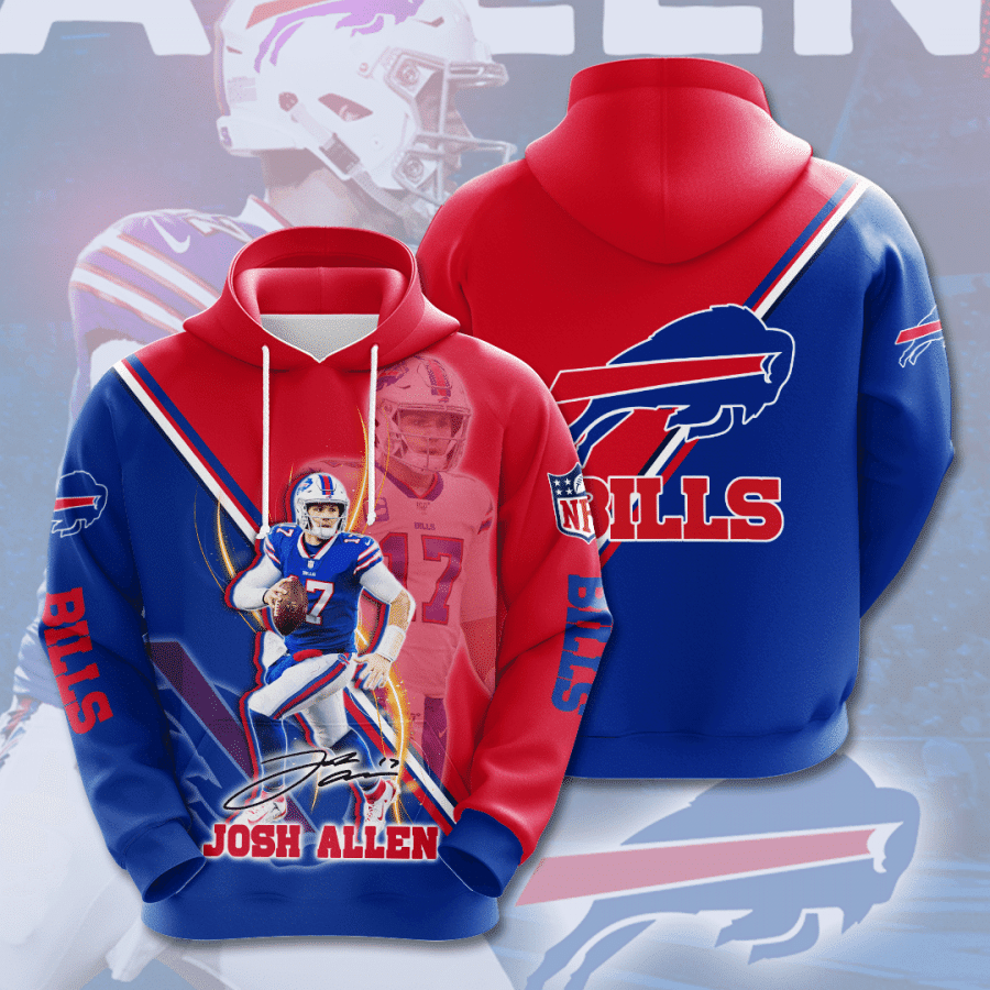 Buffalo Bills Josh Allen 92 Unisex 3D Hoodie Gift For Fans