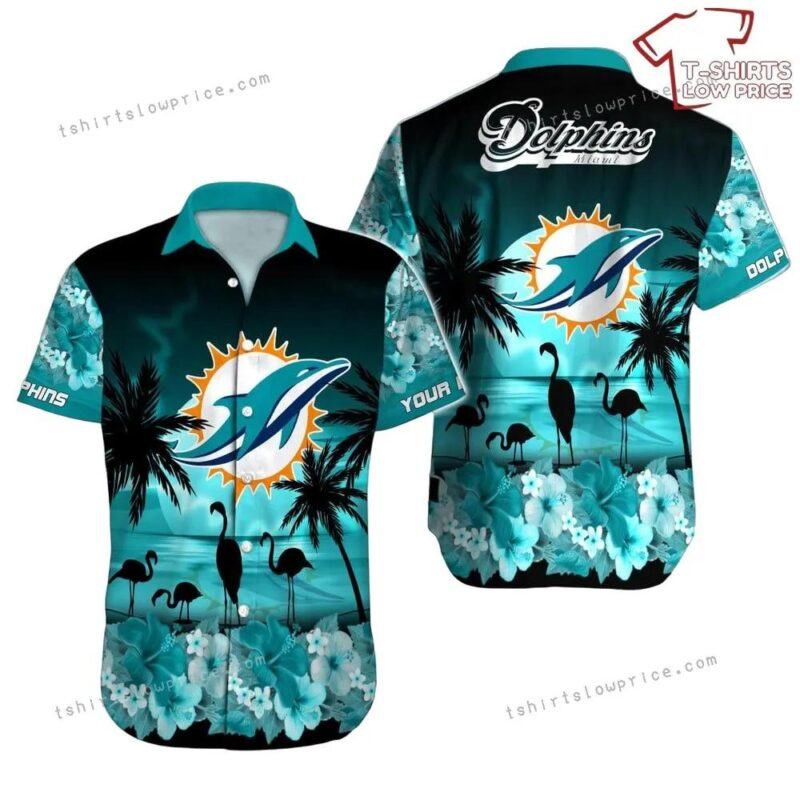 Miami Dolphins Hawaiian Shirt Nfl Football Custom Name Hawaiian Shirt Man