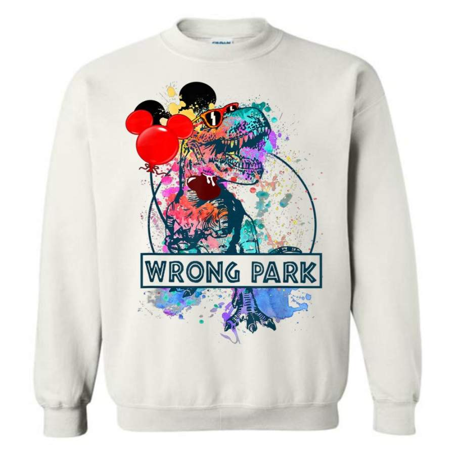 T-rex Wrong Park T-rex With Balloons Get Lost Sweatshirt