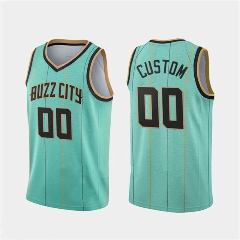 Charlotte Hornets NBA 2020 City Brandedition Personalized Name Turquoise Jersey