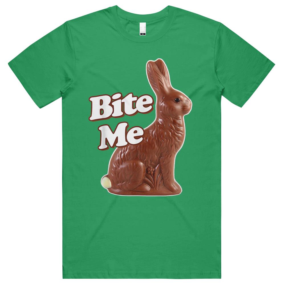 Bite Me Funny Chocolate Easter Bunny T Shirts