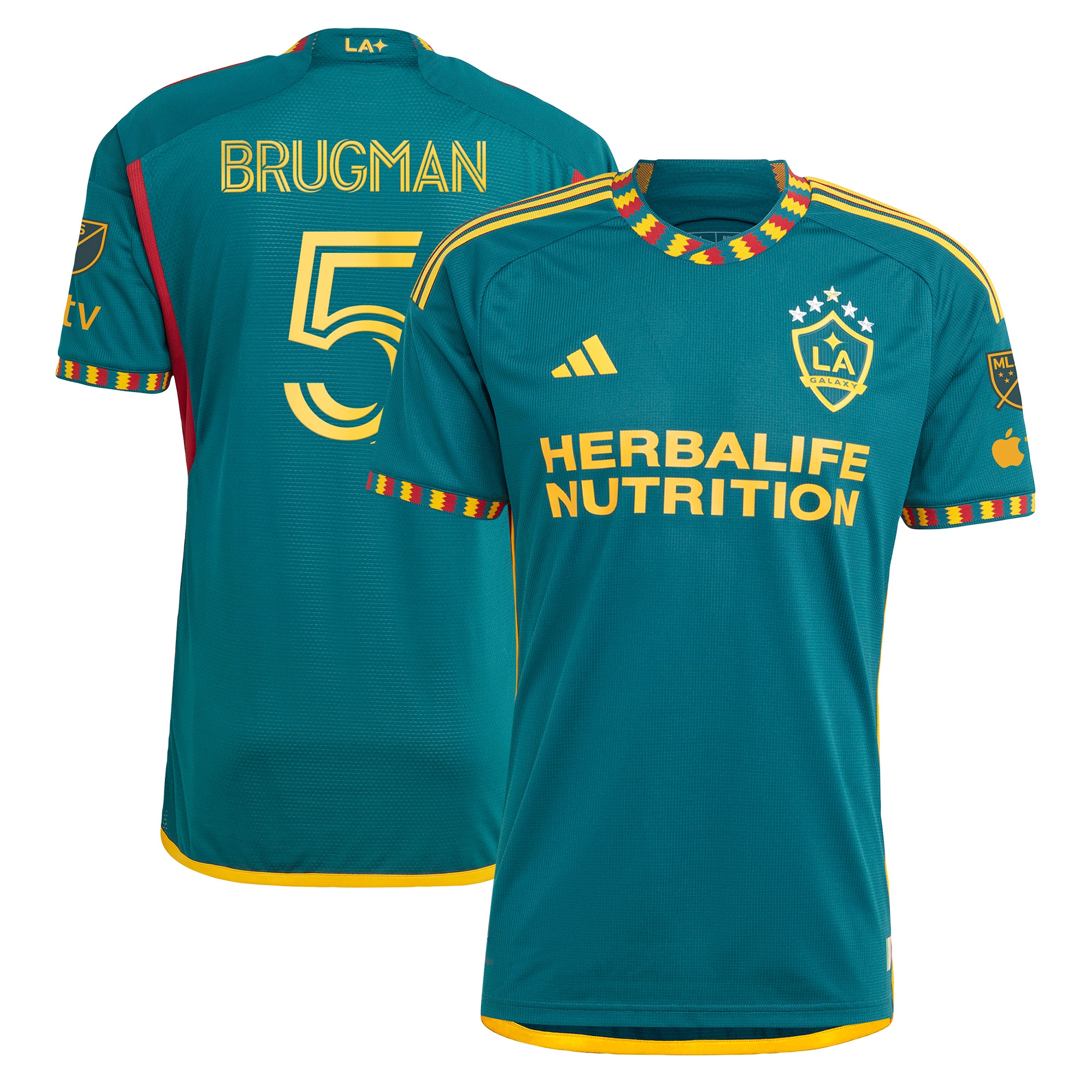 Gastón Brugman LA Galaxy 2023 LA Kit Authentic Player Jersey – Green