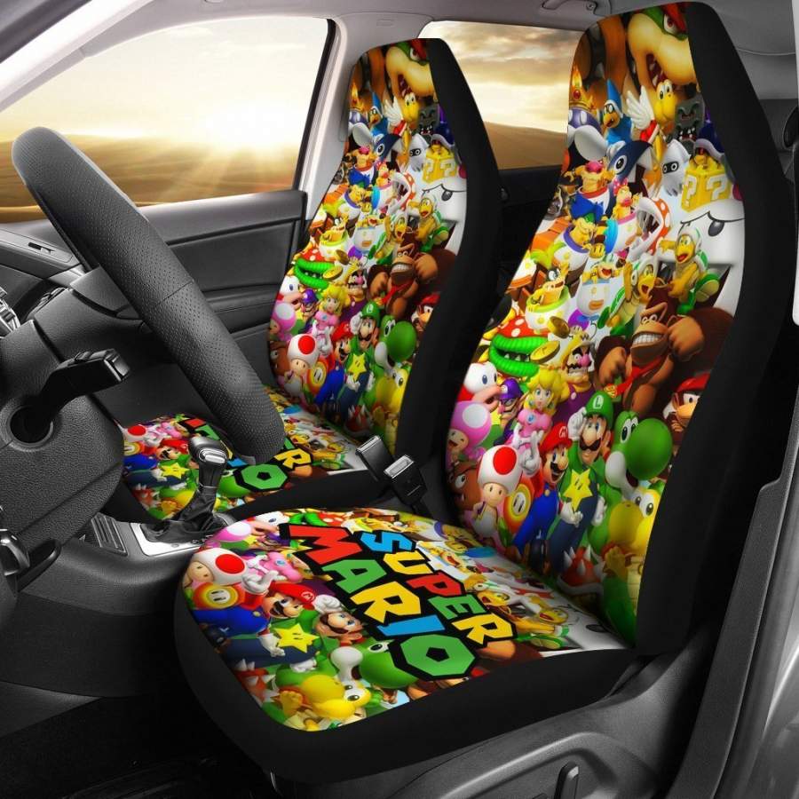 Super Mario Characters Car Seat Covers