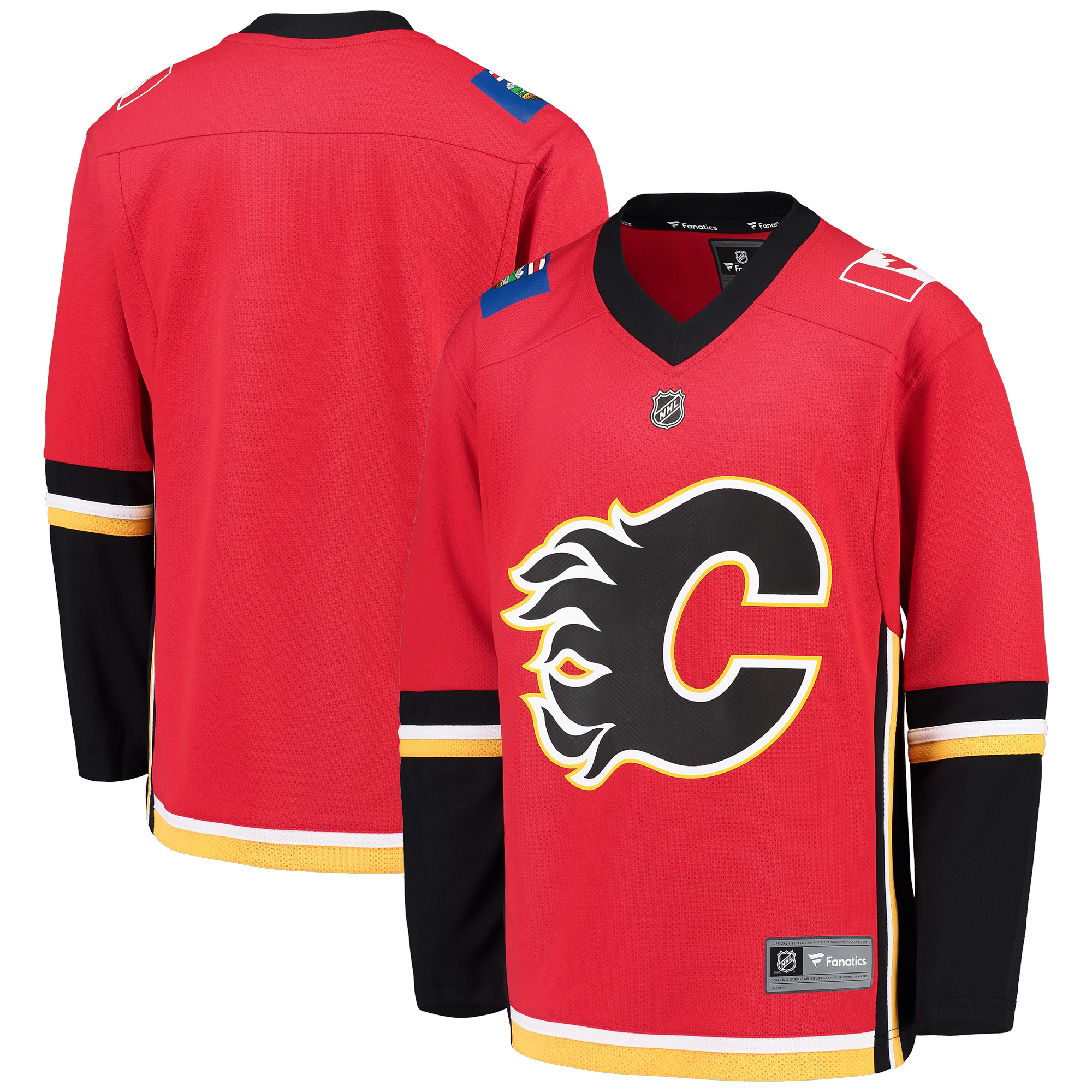 Youth Calgary Flames Red/Black Alternate Blank Jersey