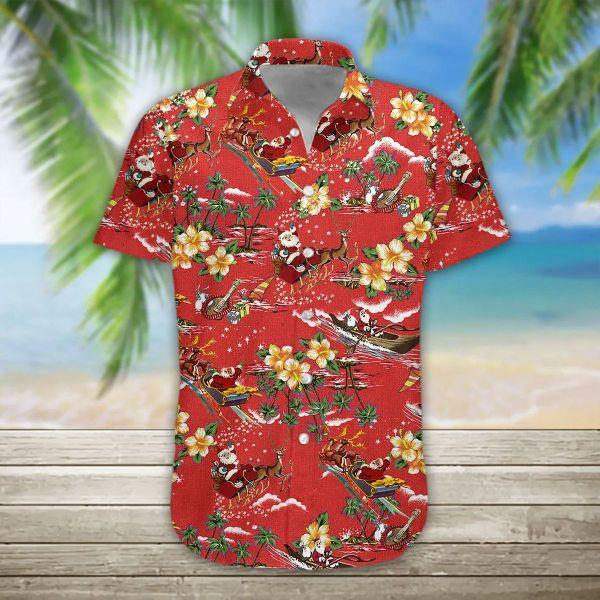 Felacia Christmas Santa Aloha Hawaii Shirts Unisex Ha46244