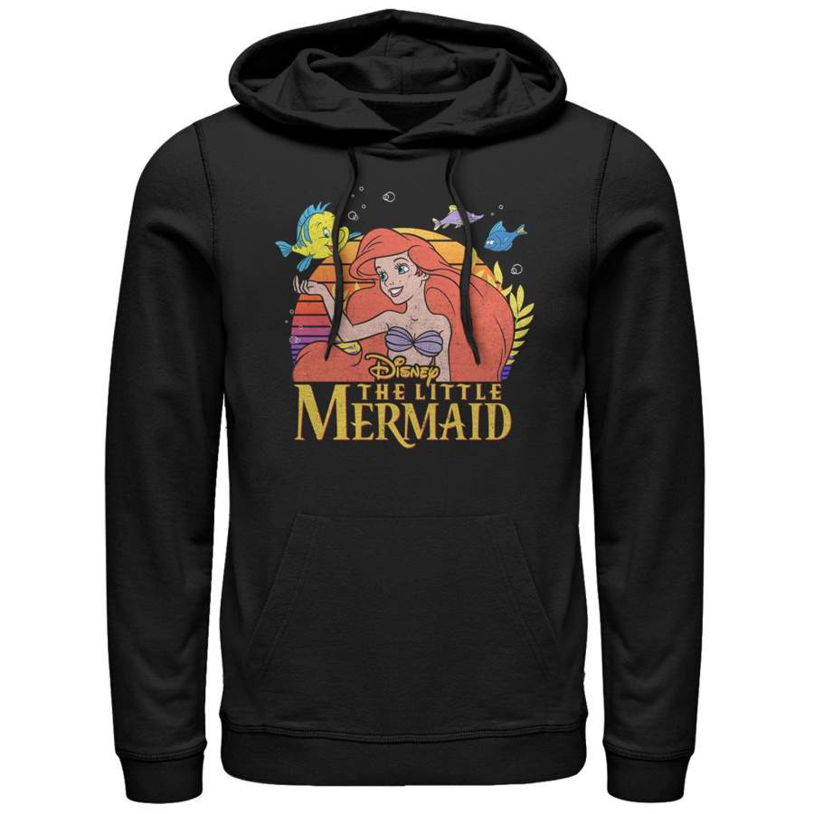 The Little Mermaid Men’s Ariel Classic  Lightweight Hoodie