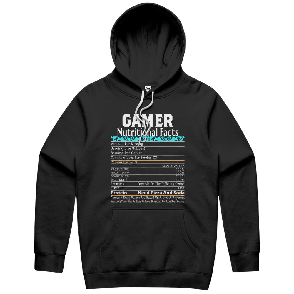 Nutritional Facts Shirt, Gamer Nutrition Facts Shirt, Legendary Gamer’S Life Tees Gamer Nutritional Facts Hoodie