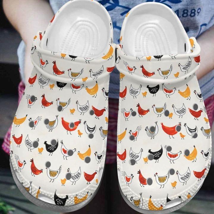 Chicken Personalize Clog, Custom Name, Text, Fashion Style For Women, Men, Kid, Print 3D Cute Chicken Pattern