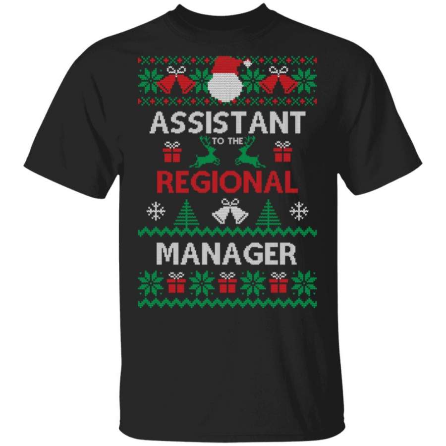 Assistant To The Regional Manager Ugly Christmas T-SHirt Xmas Gifts Tee Funny Family Matching T Shirt Pajama Tshirt Present Shirts