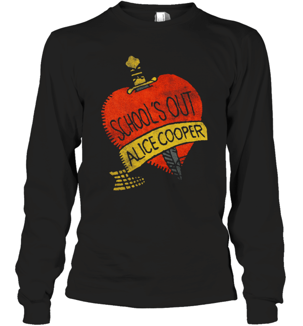 WunoD Men’s Official Alice Cooper School’s Out Logo  Long Sleeve