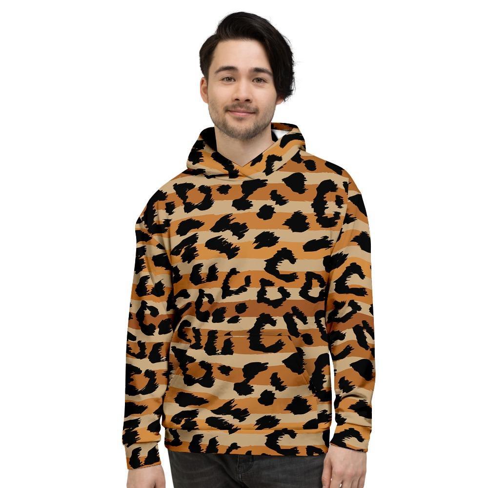 Striped Leopard Men’S Hoodie