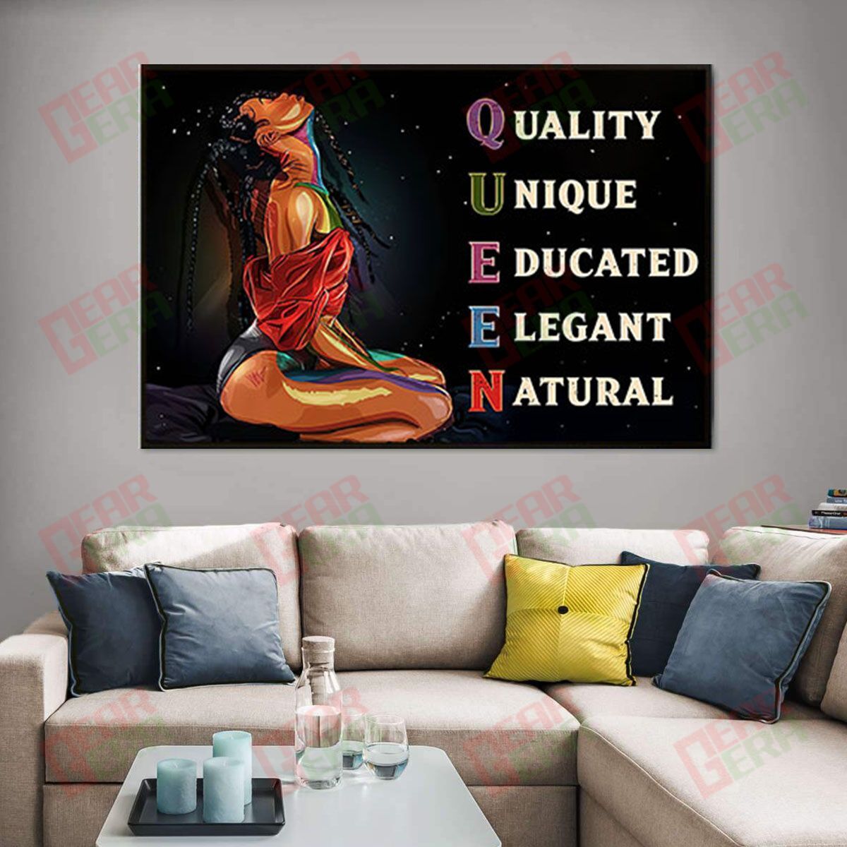 African Canvas Beautiful African Canvas Afro Women Black King Wall Attractive Home Decor Canvas