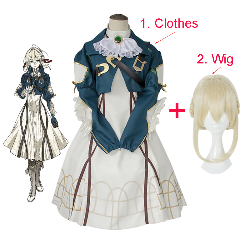 Anime Violet Evergarden Cosplay Costume High Quality Princess Maid Dress Halloween Carnival Prom Skirt For Woman alx