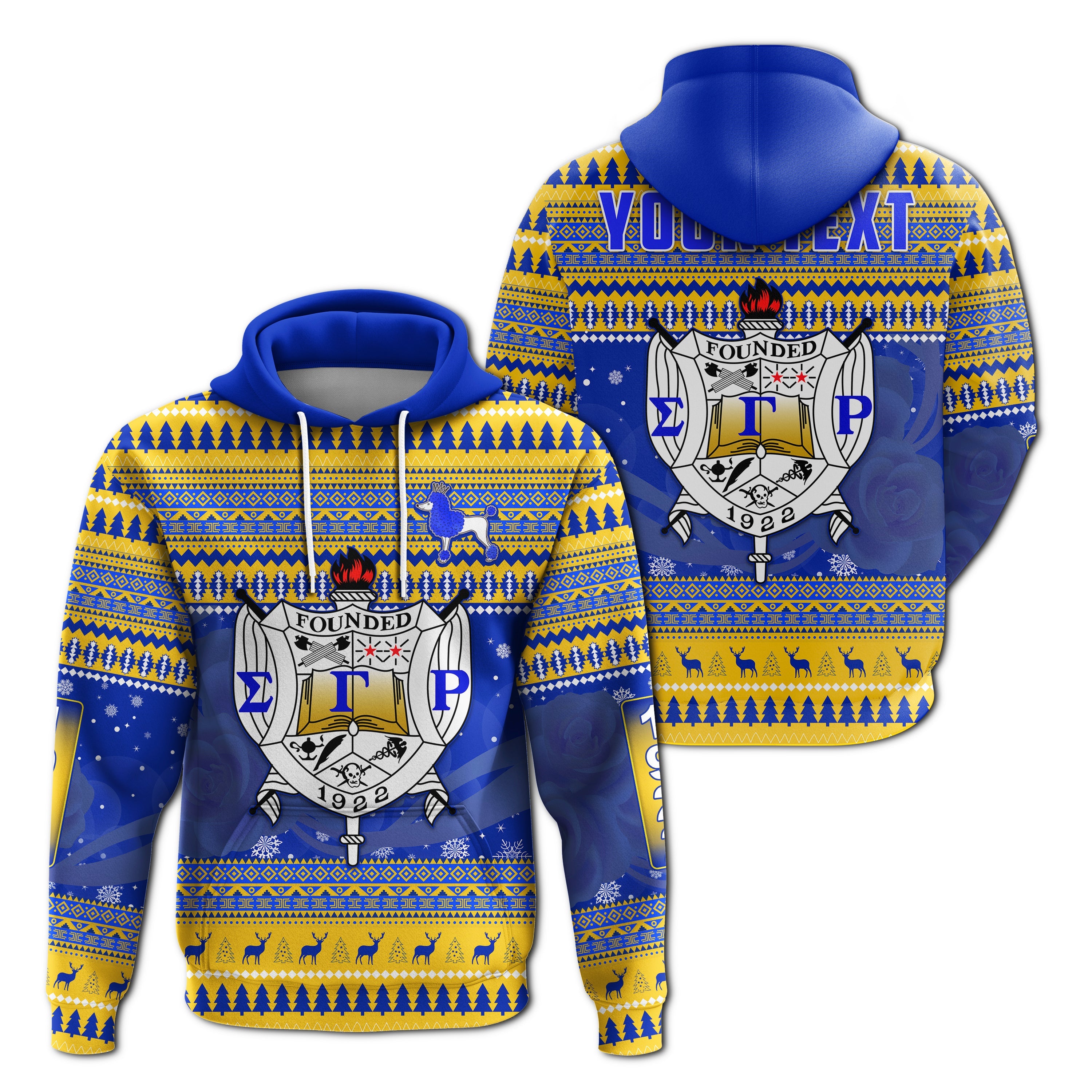 Sigma Gamma Rho Christmas Personalized Hoodie African Pattern Lt13