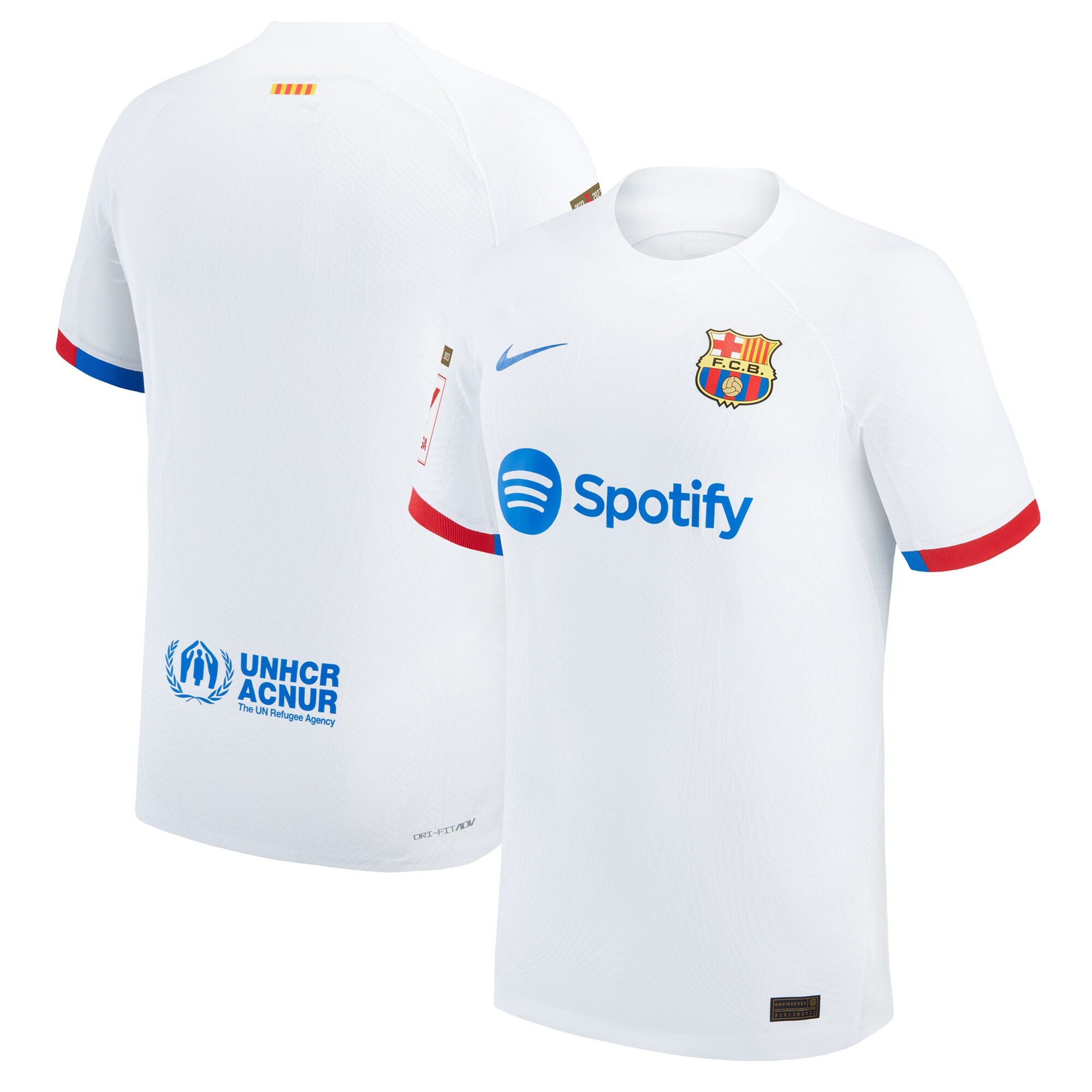 Barcelona 2023/24 Away Match Authentic Jersey – White