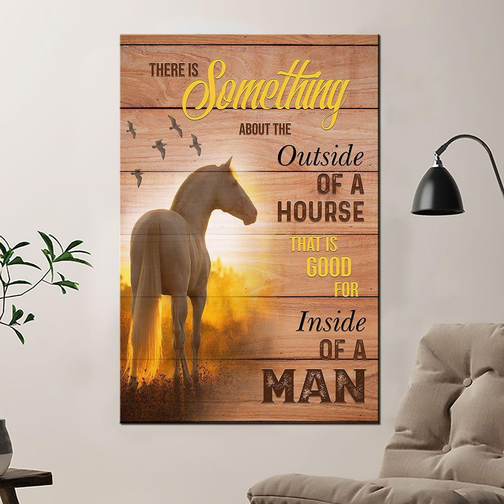 White Horse Under The Sun Poster – That Is Good For Inside Of A Man Canvas Home Décor Birthday Gift For Men Boy Dad Son Brother Friend – Gigo Smart