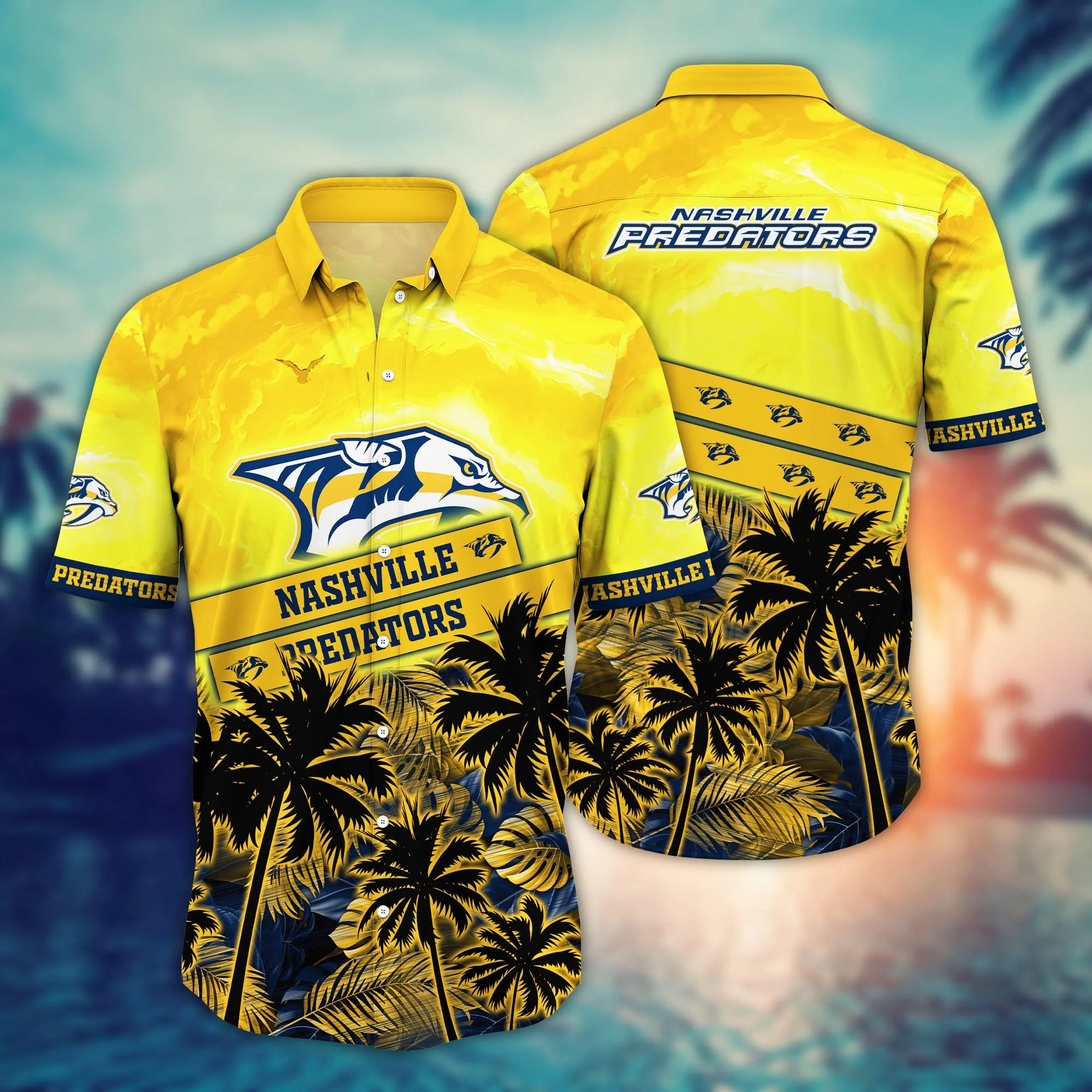 Nashville Predators Nhl Hawaiian Shirt Lush Greenerytime Aloha Shirt