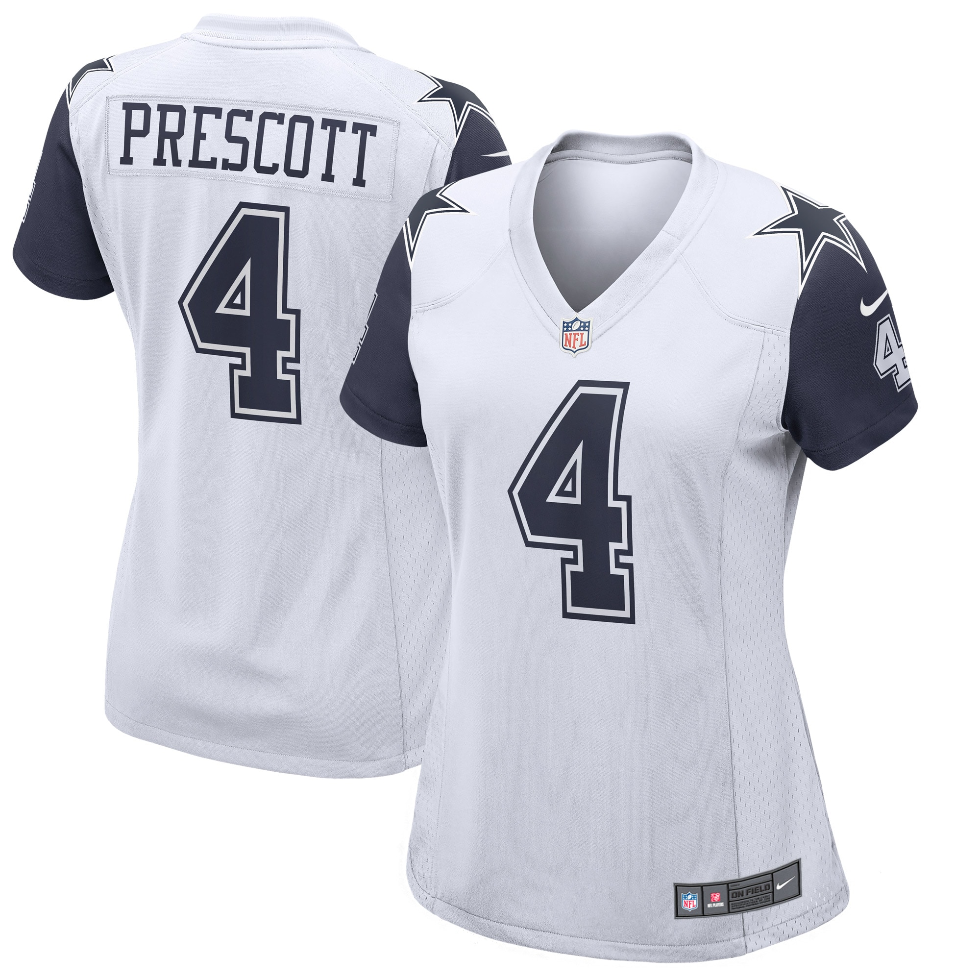 Women’s Dallas Cowboys Dak Prescott White Alternate Game Jersey