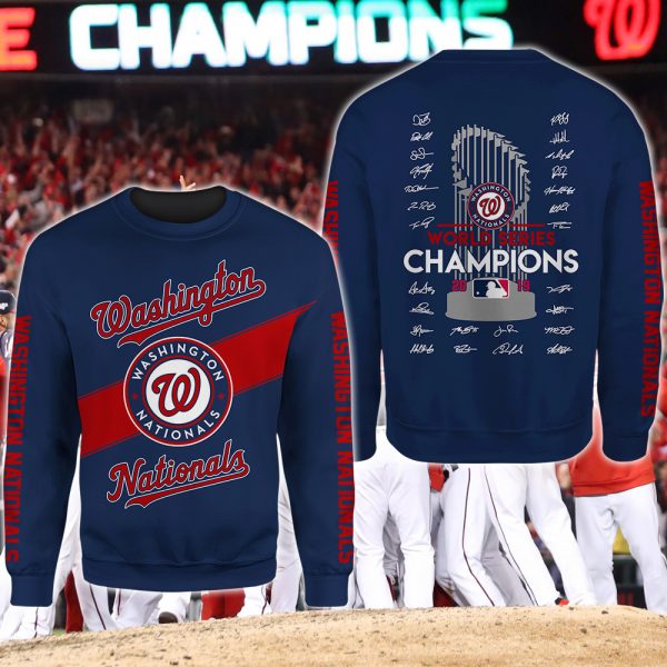 Washington Nationals Champions 3D All Over Printed Sweater