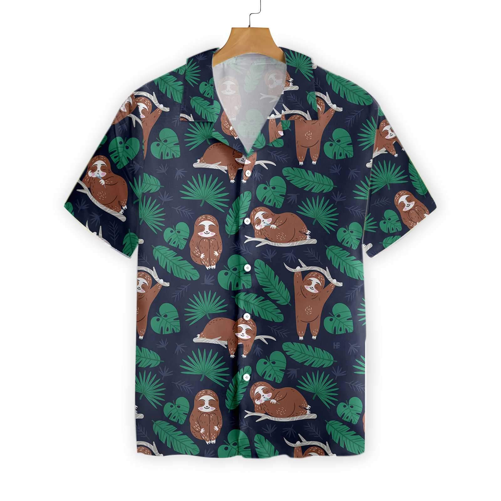 Lazy Sloth Shirt For Men Hawaii Ha81219