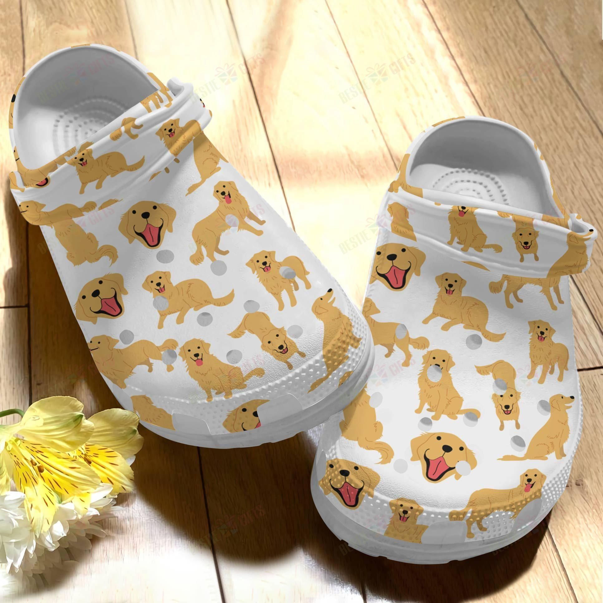 Dog Crocs Classic Clog Golden Retriever V6 Shoes