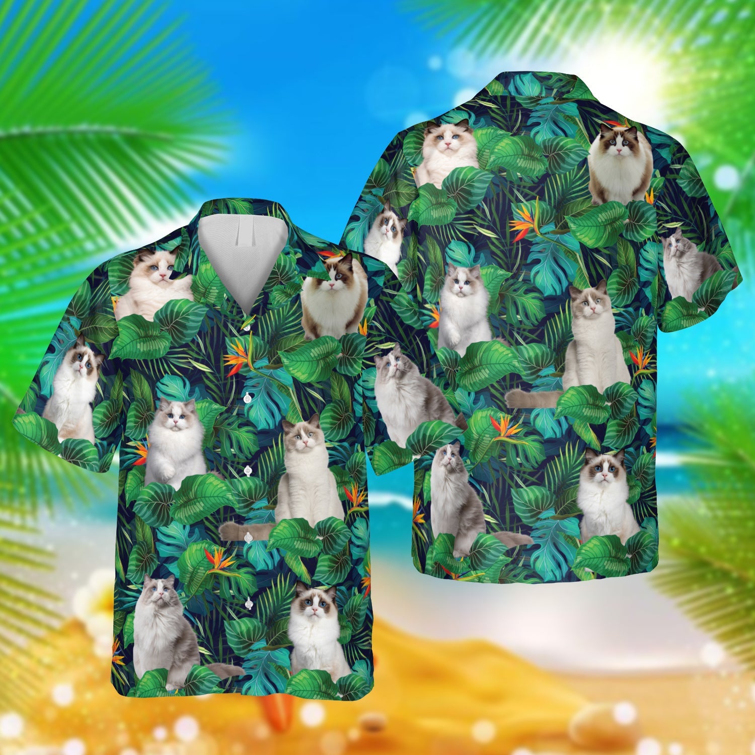 Cute Ragdoll Cat Hawaii Hawaii Outfit For Him Ha79624