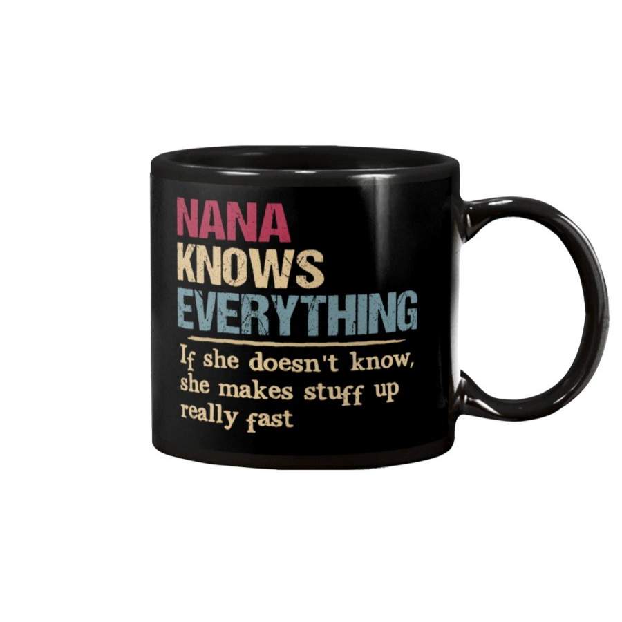 Vintage Nana Knows Everything Gift Mug