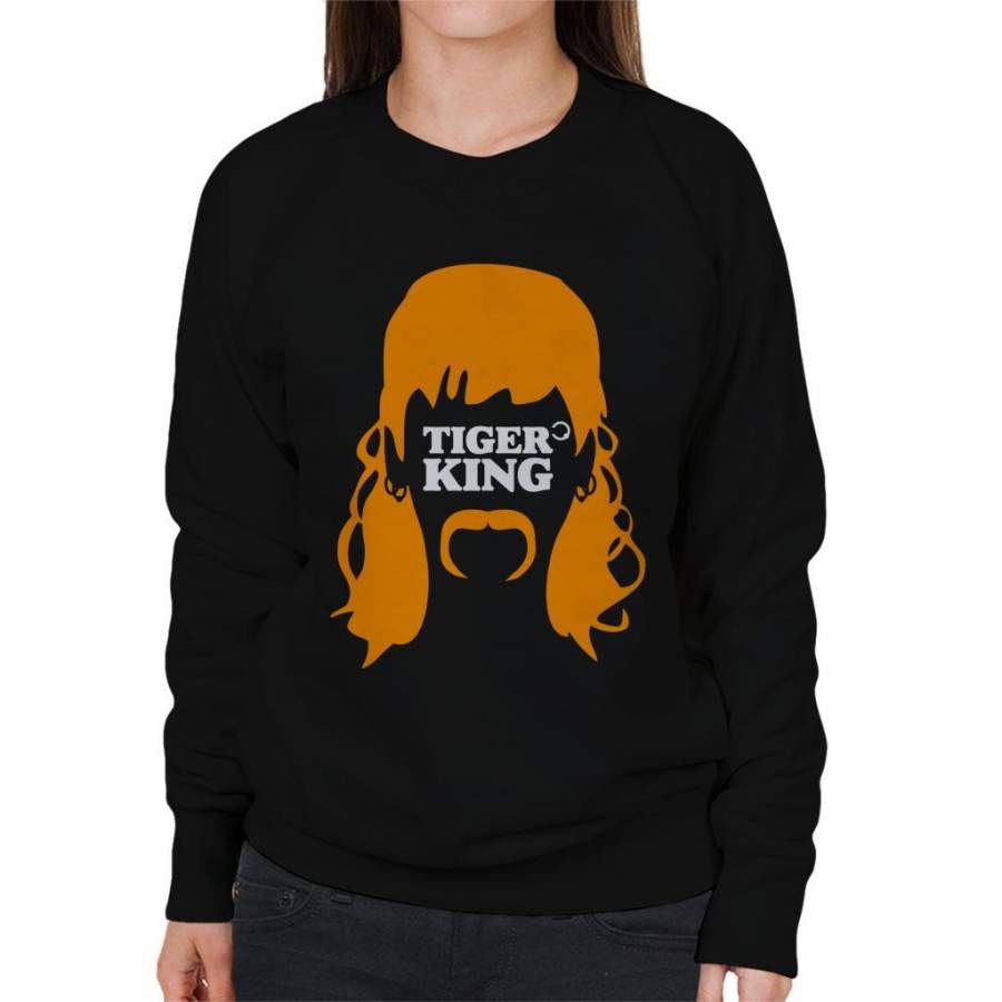 Tiger King Joe Exotic Hair Silhouette Women’s Sweatshirt