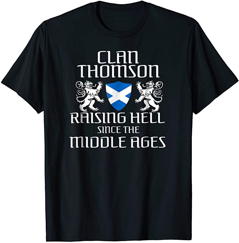 Thomson Scottish T-Shirt Family Scotland Name Clan Gift Lion