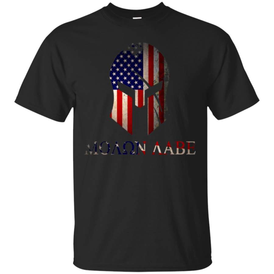 AGR American Spartan Warrior Molon Labe Flag T-Shirt