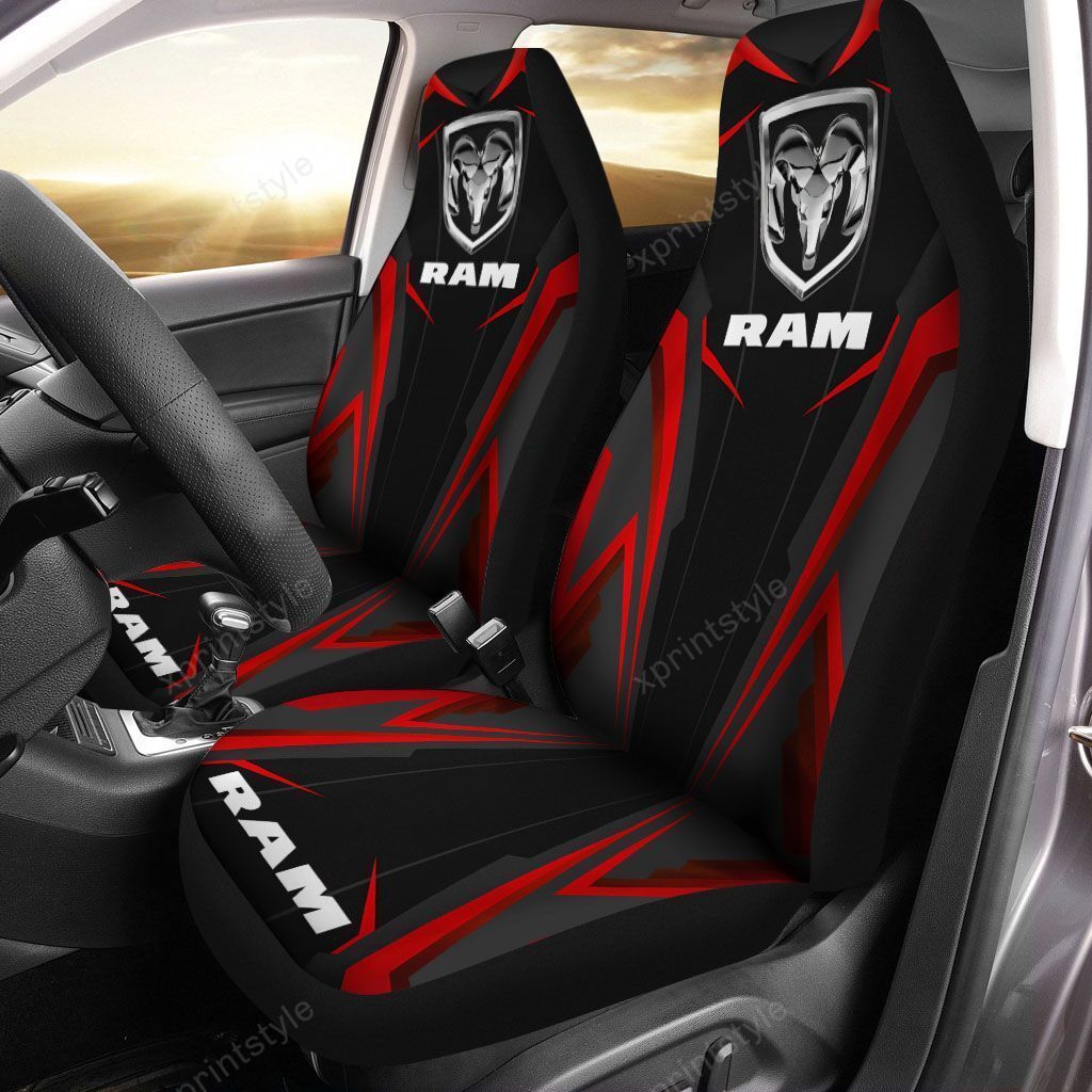 Ram Truck Lph-Nh Car Seat Cover (Set Of 2) Ver 2 (Red)