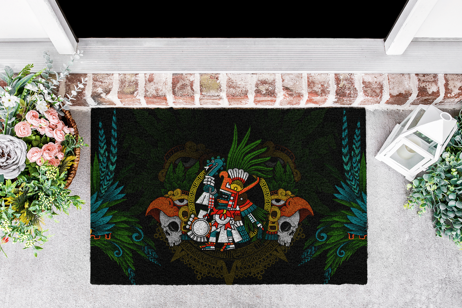 Eagle Warrior Worships Huitzilopochtli God Aztec Customized 3D All Over Printed Doormat