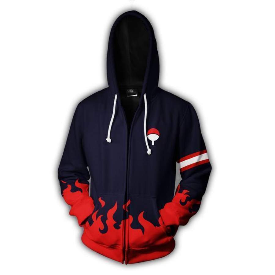 Naruto Hoodies Uchiha Clan Zip Up Hoodie with Pockets – Fashionspicex Shop