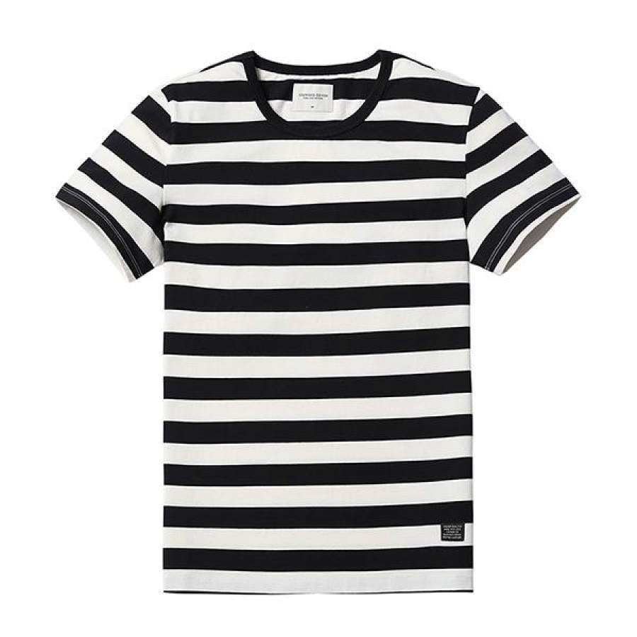 New Summer T-shirt Men Fashion Striped T Shirt O-neck Men’s Top Tees Cotton Short Sleeve Clothing