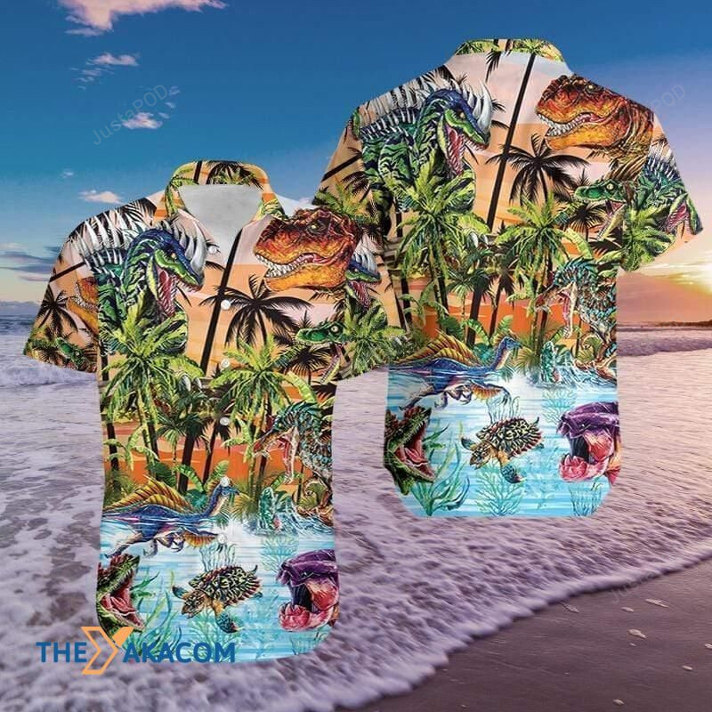 Wonderful Nature Always Be Dinosaur Hawaiian Shirt