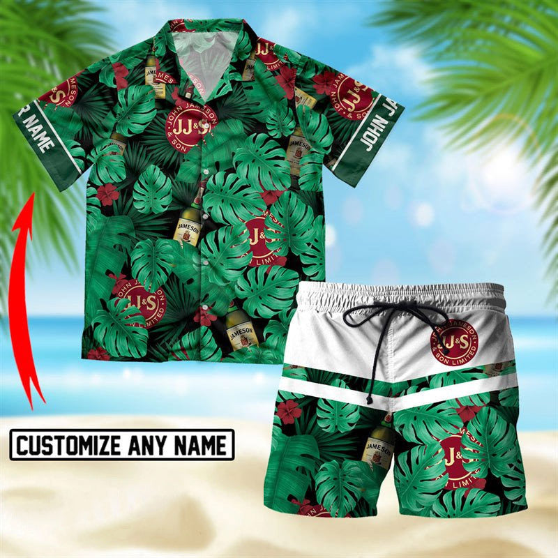 Personalized Tropical Jameson Hawaiian Shirt And Shorts Set