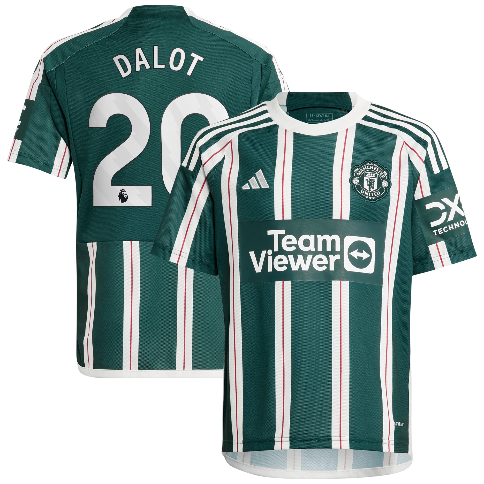 Diogo Dalot Manchester United Youth 2023/24 Away Replica Player Jersey – Green