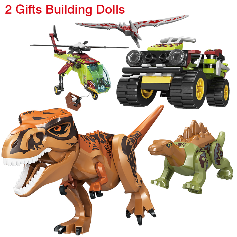 Ideas Tyrannosaurus Transport Truck Model Famous Movie Jurassic World Dinosaur Building Blocks Children’s Toys Birthday Gifts alx