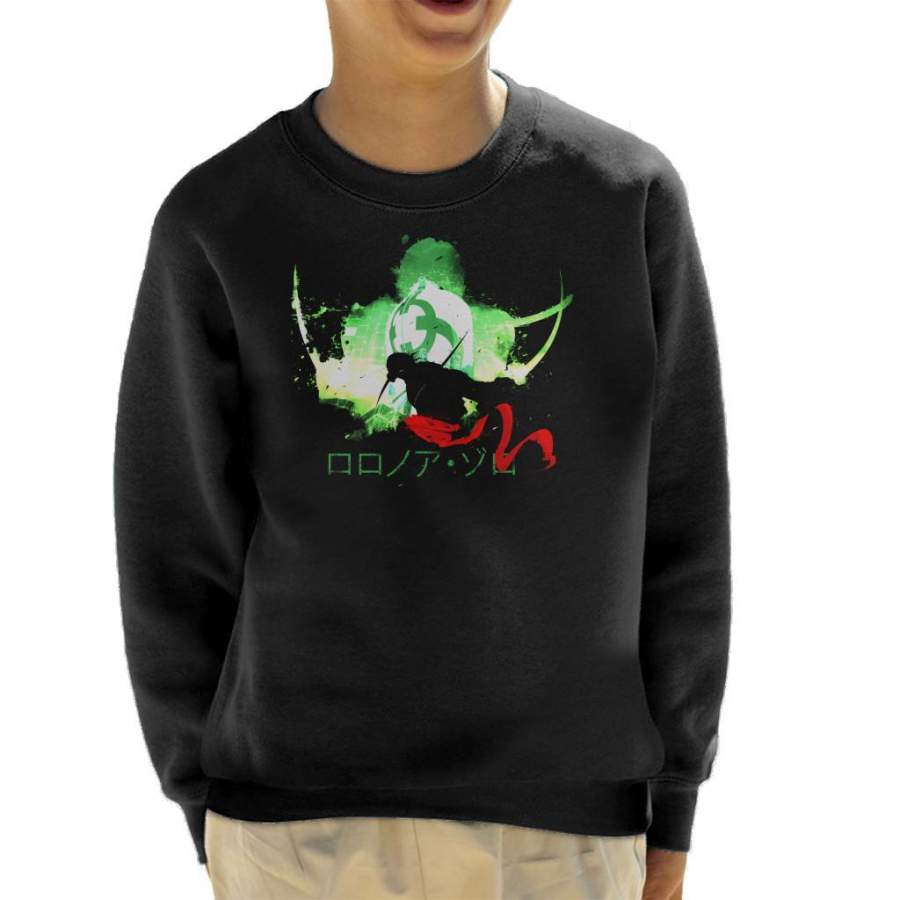 One Piece Roronoa Zoro Silhouette Kid’s Sweatshirt