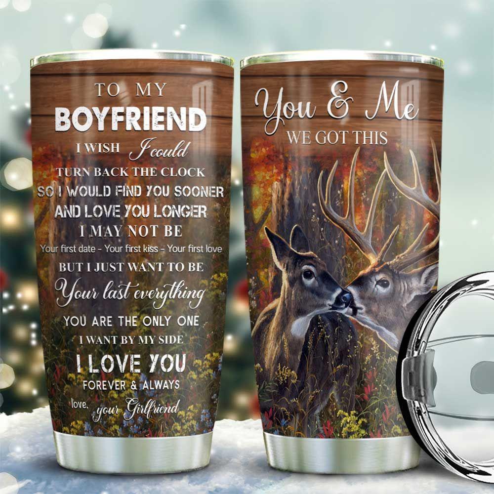 Deer Couple My Boyfriend Stainless Steel Tumbler – Mostsuit