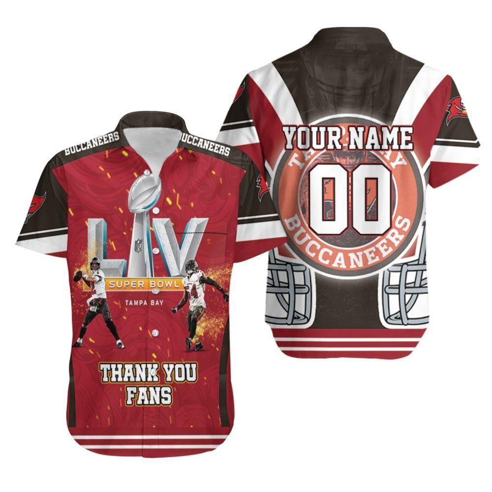 Beach Shirt Tampa Bay Buccaneers 2021 Super Bowl Champions Thank You Fan Personalized Hawaiian Shirt