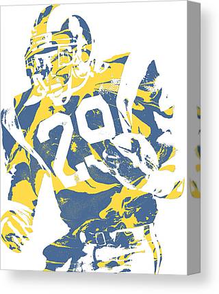 Eric Dickerson Los Angeles Rams Pixel Art 10 Joe Hamilton Canvas Print