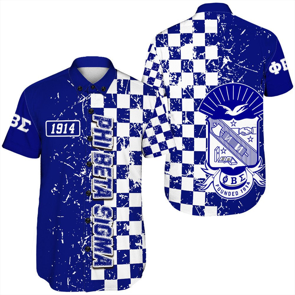 Wonder Print Shirt – Greek D9 Shirt – Phi Beta Sigma Caro Style Short Sleeve Shirt