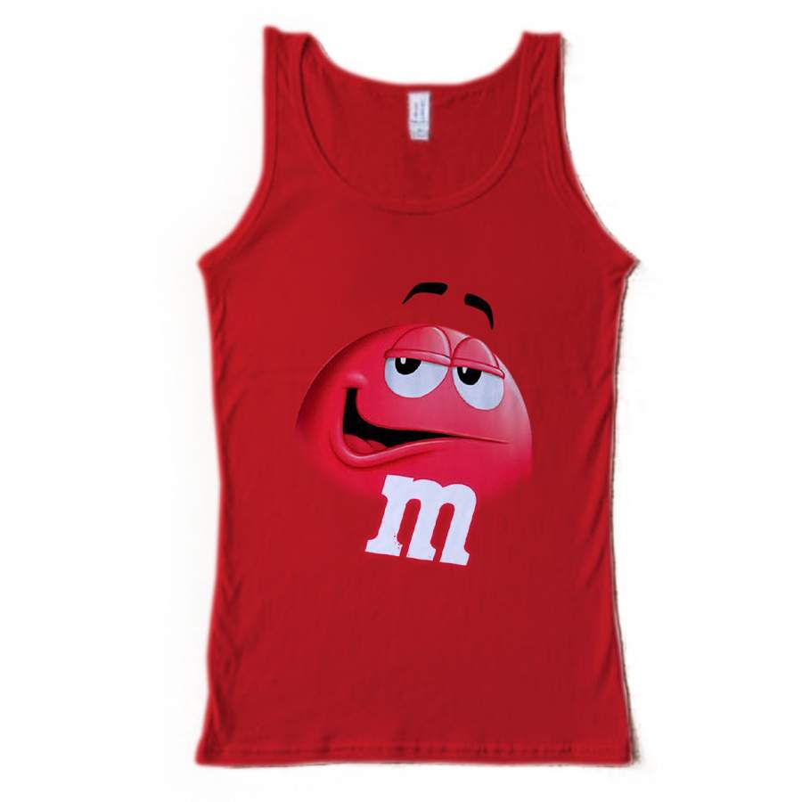 M N M Face Chocolate Candy Red Men’s Tank Top