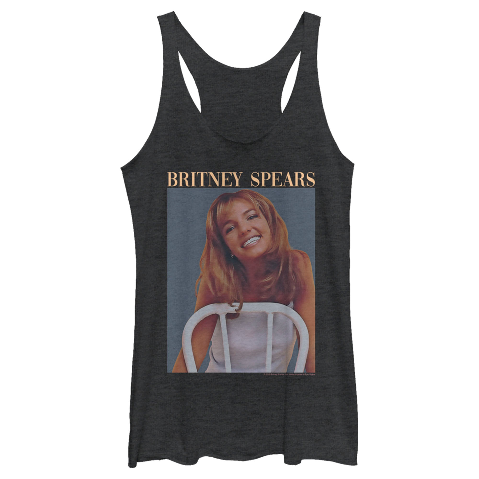 Britney Spears Women’S Faded Smile Poster  Racerback Tank Top