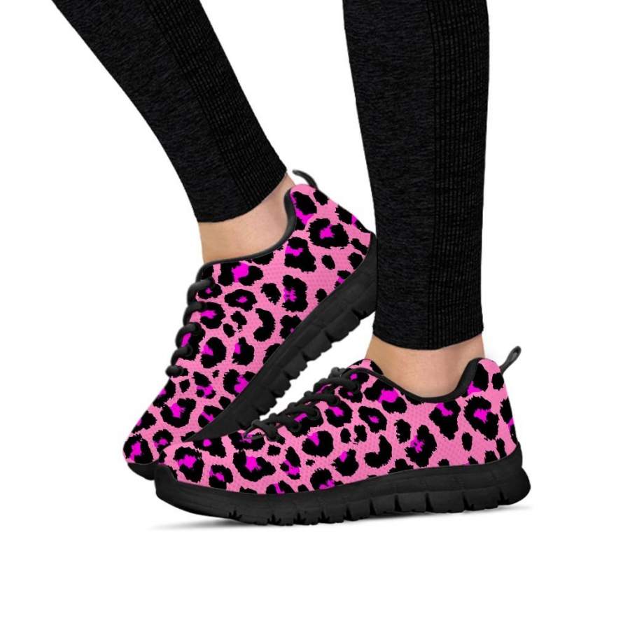 Pink Cheetah Leopard Women’s Sneakers