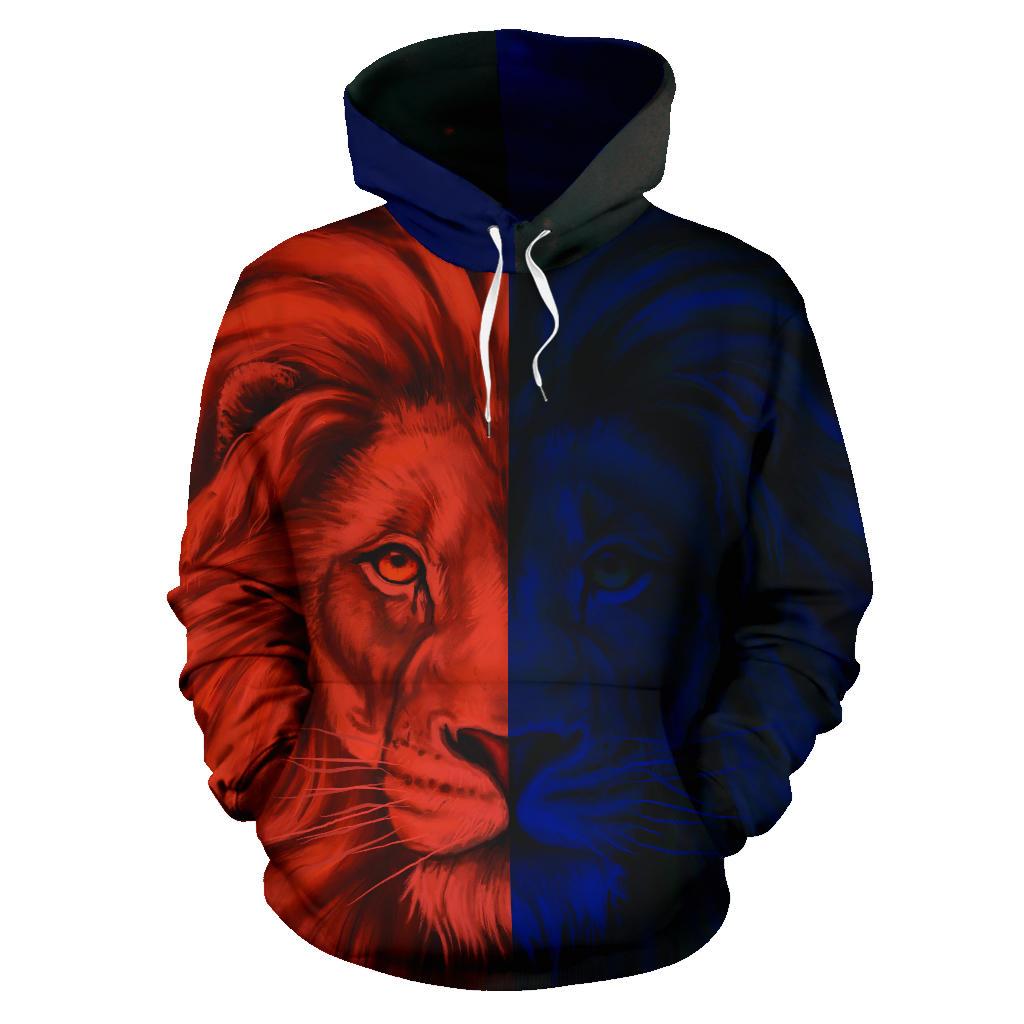 Afirca King Of The Animal Lion Hoodie – J5 – Red