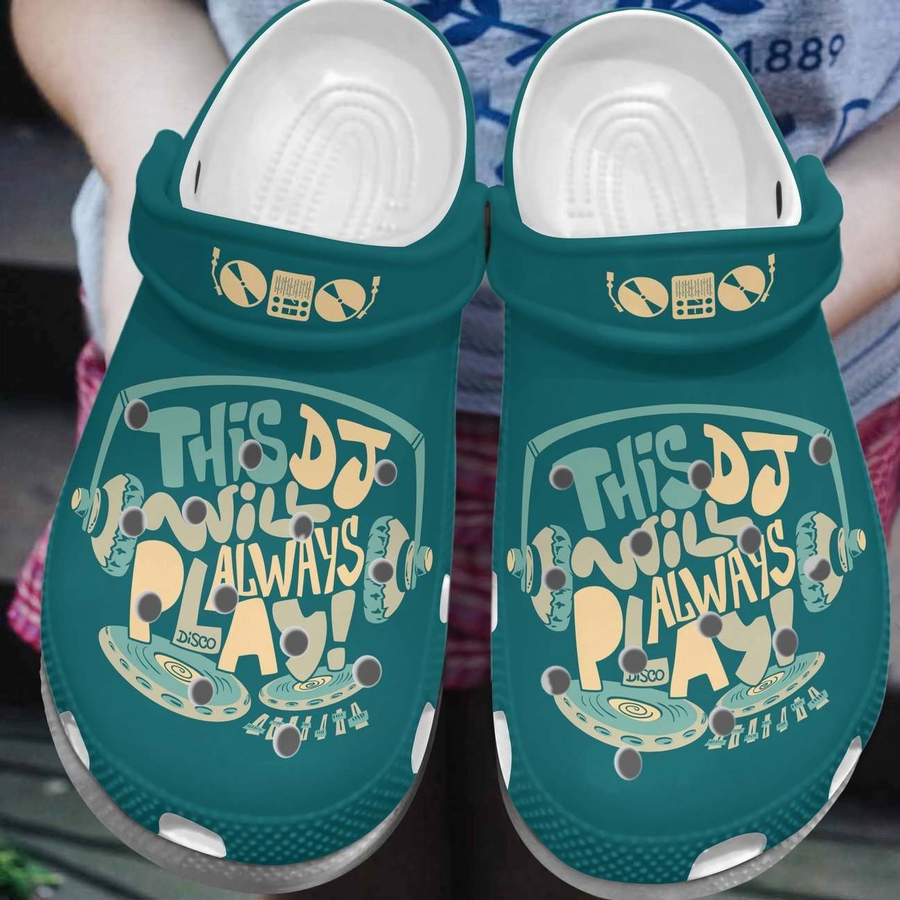 Dj Personalized Clog, Custom Name, Text, Color, Number Fashion Style For Women, Men, Kid, Print 3D This Dj Will Always Play