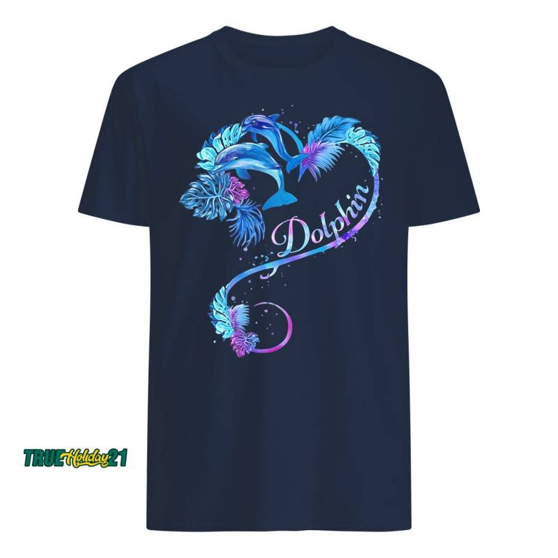 Dolphin Tropical Heart T-Shirt