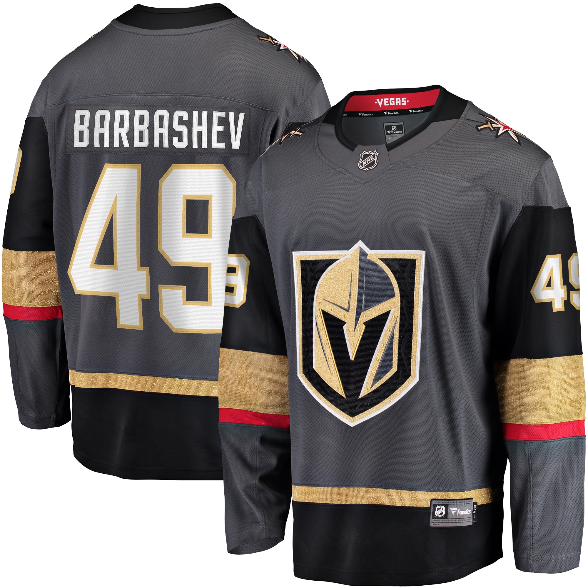 Ivan Barbashev Vegas Golden Knights Branded Home Breakaway Jersey – Gray